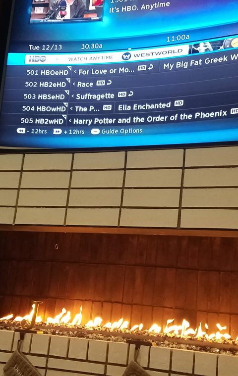 Curved TV Fireplace Installation